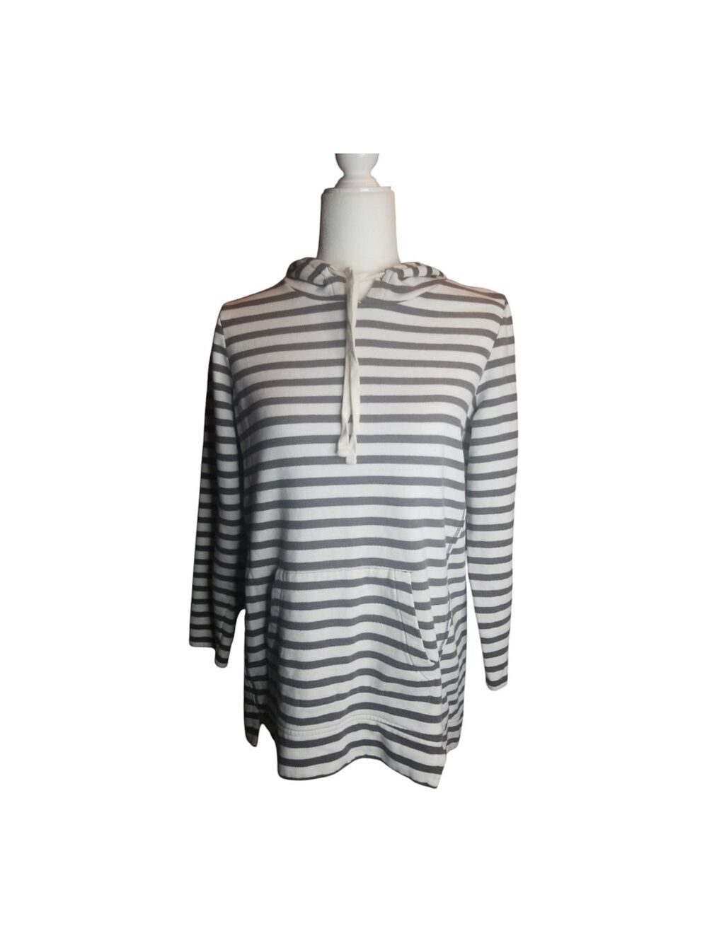 Motherhood Maternity Gray Striped Hoodie - Picture 5 of 5
